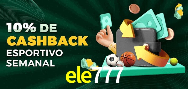 10% de bônus de cashback na ele777